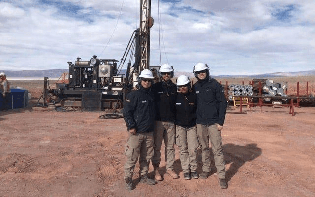 Drilling crew at a desert work site