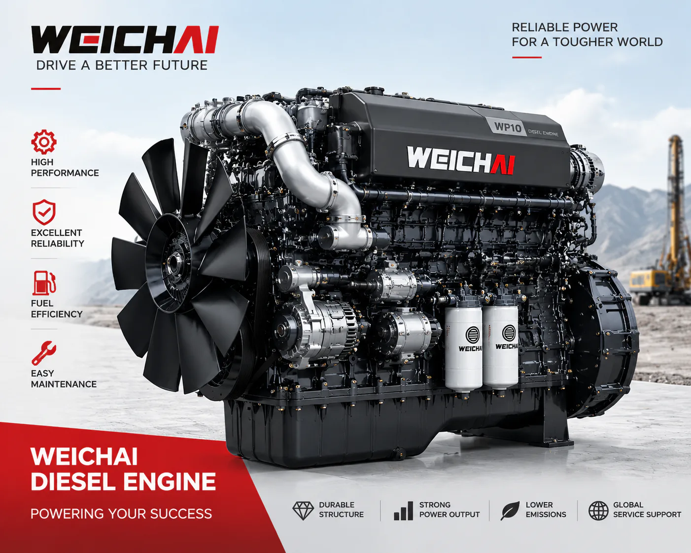 Weichai engine for drilling machine